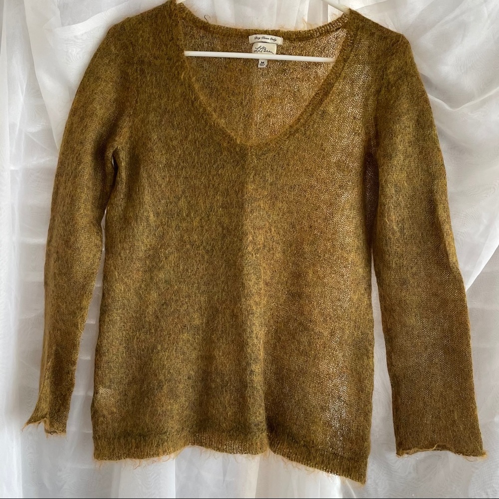 LL Bean V-neck Mohair Sweater, Women’s Medium